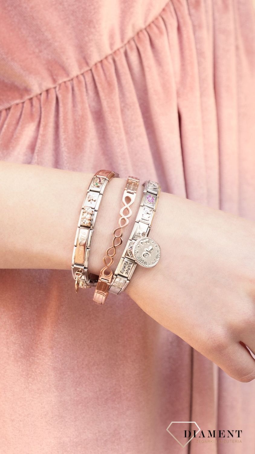 Nomination - Link 9K Rose Gold 'I LOVE TRAVEL' 430110 02 biżuteria nomination nomination zawieszki nomination baza.jpg